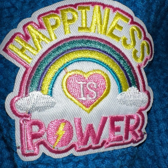 FREE PEOPLE Size M Oversized Sweater Swim Too Deep Mykonos Blue CUSTOMIZED - Picture 9 of 15